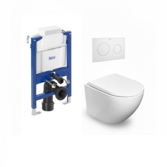Roca Roca Duplo Bajo Ventana Pl10 Bl Mat Wc Susp Round Smart Bl Br