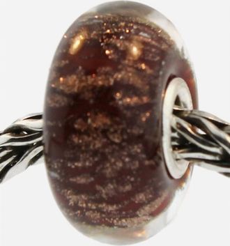 Trollbeads Womens Desert Glass Bead Charm In Brown