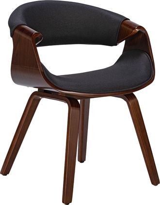 Clp Clp - Silla De Comedor Foley Nogal/negro Tela