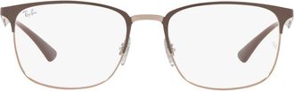 Ray-Ban 54mm Rectangular Optical Glasses in Copper at Nordstrom