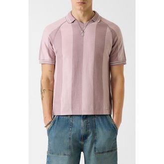 Guess Stripe Polo Sweater in Lilac at Nordstrom, Size Xx-Large