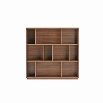 HERDASA Estanter&iacute;a Librer&iacute;a, Colecci&oacute;n Nack, Con 3 Niveles De Altura En Melamina Color Nogal