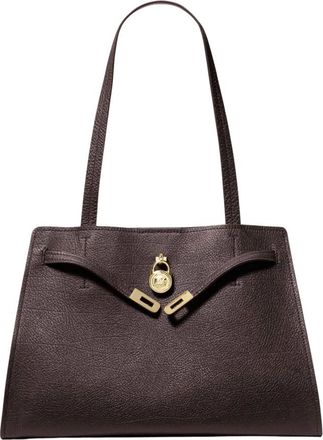 Michael Kors Tassen, Dames, Bruin, ONE Size, Leer, Hamilton Moderne Grote Leren Tote
