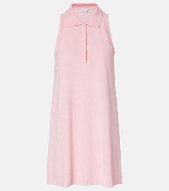 Hunza G Logo cotton terry polo dress