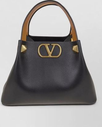Valentino Garavani small vlogo leather tote macro studs