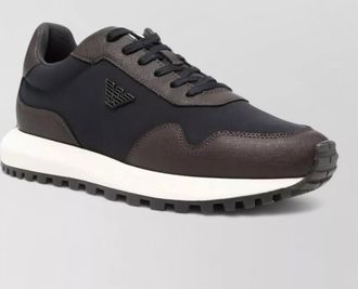 Emporio Armani paneled logo low-top sneakers