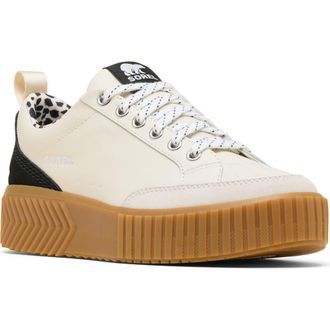 Sorel Ona Ave Waterproof Low Top Sneaker in Chalk/Black at Nordstrom, Size 10.5