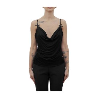 Pinko Pinko, Dames, Tops, Zwart, Maat: XS Jersey