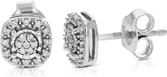 Vir Jewels 1/8 cttw Lab Grown Diamond Composite Earrings in Sterling Silver With Push Backs For Women