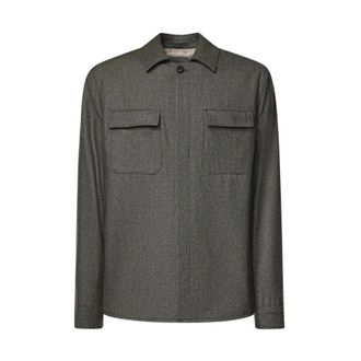 Eleventy Jassen, Heren, Groen, 3Xl, Overshirt Jack