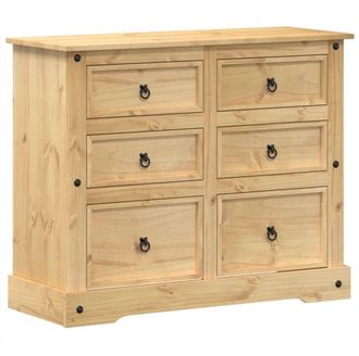 vidaXL Chest of Drawers Corona 110x43x91 cm Solid Wood Pine Vidaxl