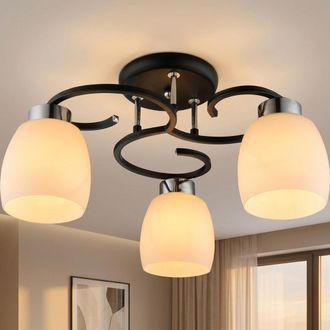 Globo Lighting Plafoniera - Pessoa Iv - Nero - Metallo - &Oslash; 48cm - E27 - - Globo