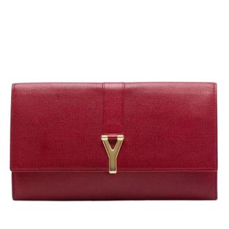 Saint Laurent Pre-owned Chyc Ligne Clutch - - Pre-owned - Donna - Rosso - ONE SIZE