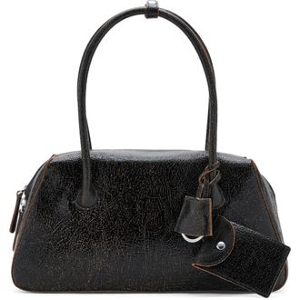 Mango Leather Shoulder Bag in Black at Nordstrom Rack