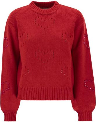 MC2 Saint Barth Danya Jumper - Dames - Ronde hals truien - Rood - L - Wol - Truien & Vesten