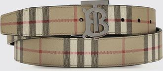 Burberry Cintura Burberry reversibile in cotone spalmato check e pelle