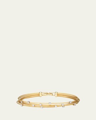 Paul Morelli Seven-Strand Cable Wire Bracelet with Diamonds
