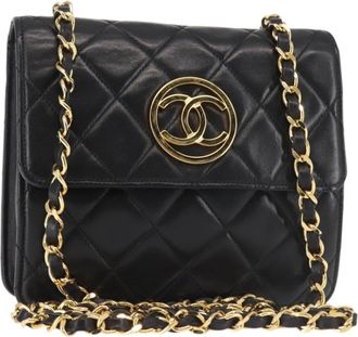 Chanel Vintage Square Flap Shoulder Bag Quilted Patent Leather Clutche & Pouche Bag (Pre-Owned)