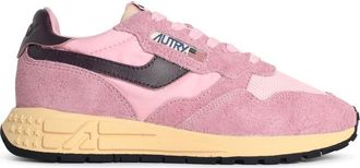 Autry Reelwind Low Pink Suede Blend Sneakers