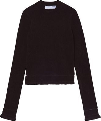 Proenza Schouler cropped chenille-texture jumper - women - Polyamide/Viscose/Spandex/Elastane - S - Black