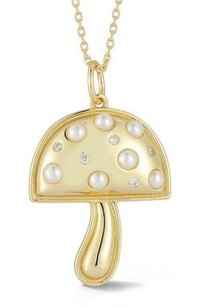 Glaze Jewelry Mushroom Pendant Neckalce in Gold at Nordstrom Rack