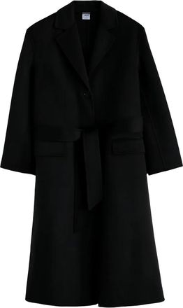 Aspesi Cappotto in lana con cintura - Nero