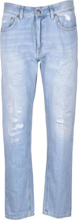 Dondup Mila Jeans - Dames - Regular Fit Jeans - Blauw - W28 - Katoen - Jeans