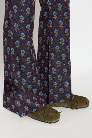 Etro Leather Loafers, Womens, Green