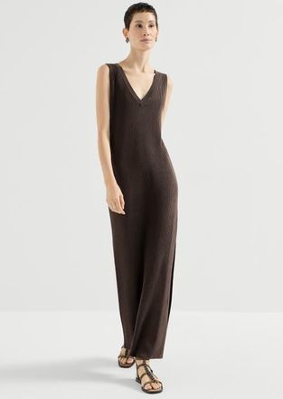 Brunello Cucinelli Rib knit dress in Brown at Nordstrom, Size Xx-Small Eu