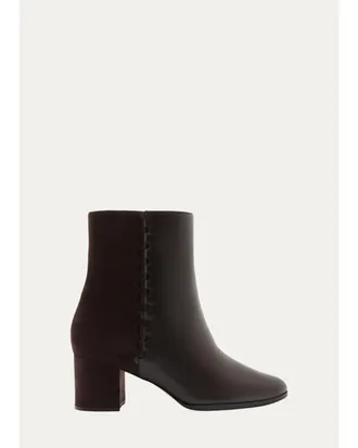 Alexandre Birman 60mm Jesse Mixed Leather Booties