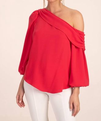 Trina Turk Astronomical Top In Mars Red