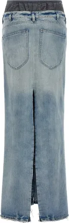 Maison Margiela Womens Multicolor Cotton Mini Skirt