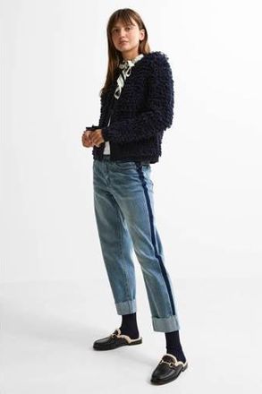 Red Button cardigan donkerblauw gebreid