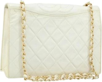 Chanel Pre-owned Shoulder Bags, female, White, Size: ONE SIZE Pre-owned Vintage Shoulder Bag