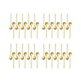 OEM Cucharas De Caf&eacute; De Acero Inoxidable De 40 Piezas Para Espresso, Az&uacute;car, Postre, Pastel, Helado, Sopa Y Antipasto (dorado)