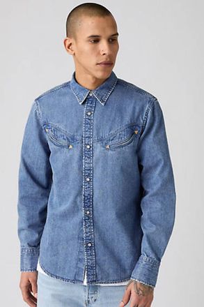 Levi's Camicia western Smiley - Uomo - XL - Blu / Just A Smile Med Indigo