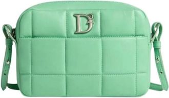 Dsquared2 Gewatteerde Crossbody Tas - Dames - Schoudertassen - Groen - ONE Size - Leer - Tassen