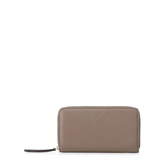 Abro Accessoires, Dames, Grijs, ONE Size, Leer, Elegante Leren Portemonnee & Kaarthouder