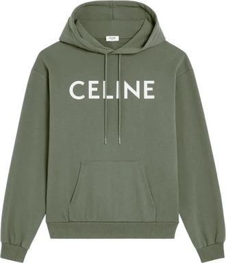 Celine Loose Hoodie - Heren - Hoodies - Groen - S - Katoen - Hoodies & sweatvesten