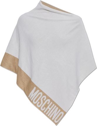 Moschino Jassen, unisex, Wit, ONE Size, Wol, Poncho met Lurex Garen