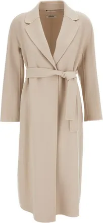 Max Mara Beige Notched Lapel Trench Coat