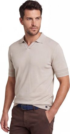 Genti polo effen beige normale fit