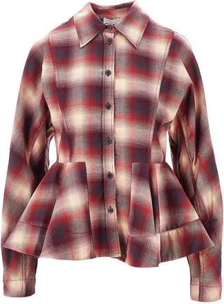 Ganni Cotton flannel shirt Woman 36