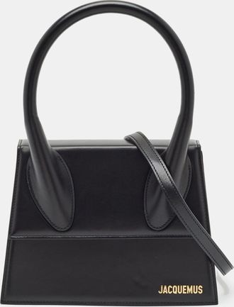 Jacquemus Le Chiquito Grand Black Leather Top Handle Bag