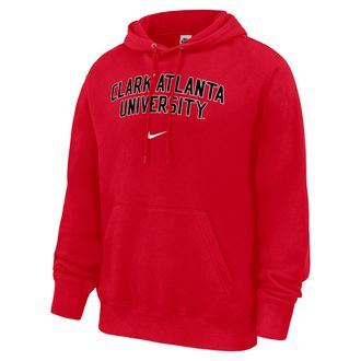 Nike Mens College (Clark Atlanta University) Fleece Pullover Hoodie in Red | M31233CLAU26-RED