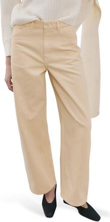 Mango Mid Rise Balloon Jeans in Vanilla at Nordstrom, Size 12