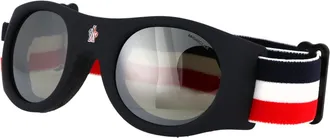 Moncler Unisex Ski Goggles Ml0051 Blue-Monochrome Acetate Accessories Blue/monochrome