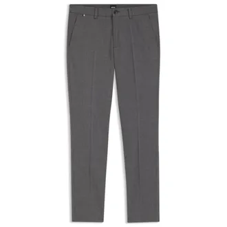 BOSS Slim-fit trousers in stretch-cotton dobby