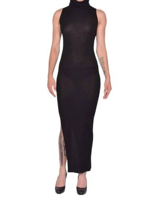 Rick Owens Abito Sleeveless Tube Dress In Black