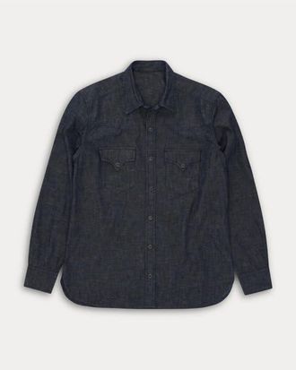 Fortela Ntex Texan Japanese Chambray Shirt in Indigo Rinse at Nordstrom, Size Xx-Large